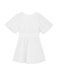 Crossover Puff Sleeve Mini Dress