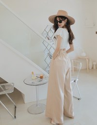 Frill Sleeves Hollowed-Back Jumpsuit