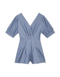 Chambray Pleated Playsuit