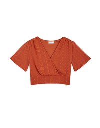 Smocked Lace Waist-Elasticated Crop Top