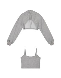 Casual Chic Two-Piece Hoodie Crop Top