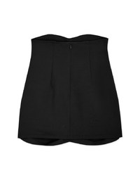 Basic Versatile High Waisted Ruched Bodycon Skirt