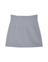 High Waisted V-Notch Buttoned Skirt