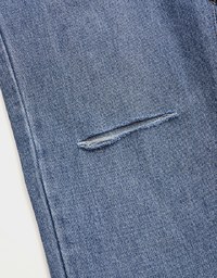 Voguish Ripped Straight-Leg Denim Jeans Pants