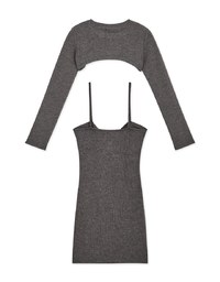 Low-Cut Two-Piece Mini Dress