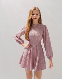Elegant Floral Lace Mini Dress