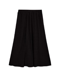 Knit Slit A-Line Midi Skirt