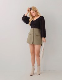 Elevated Casual Buttoned Skorts