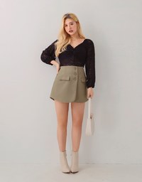 Elevated Casual Buttoned Skort