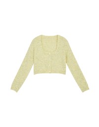 Basic Versatile Buttoned Pastel Knit Crop Top