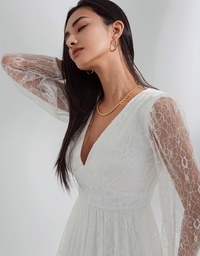 Sensual Delicate Lace Mini Dress