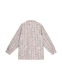 Classic Tweed Long Blouse Shirt  Blazer Jacket