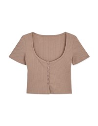 Basic Versatile U-Neck Knit Crop Top
