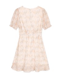 Dainty Tie-Dye Scrunch Ruffled Hem Mini Dress