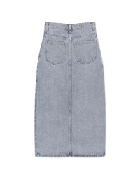 Urban Chic Side Slit Denim Jeans Midi Skirt