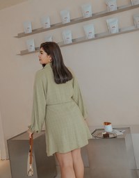 Sweet Sultry Puff Sleeves Mini Dress