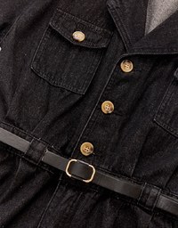 Iconic Denim Jeans Playsuit (with Belt)