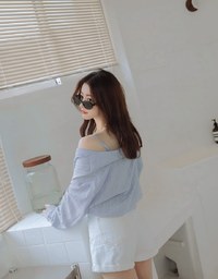 Modern Chic Transparent Sheer Fake Two-piece Blouse Shirt