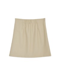 Très Chic Fake Pocket Faux Leather Skirt