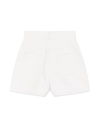 High Waisted Double Buttoned Skinny Shorts