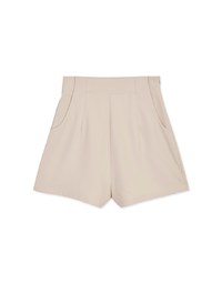 Minimal Classic Pleated High-Waist Shorts