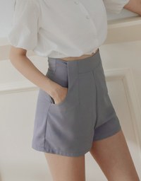 Minimal Classic Pleated High Waisted Shorts