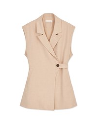 Edgy Smart Sleeveless Suit Vest (With Belt)