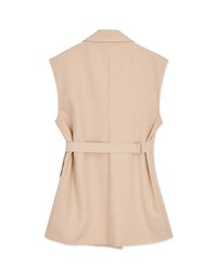 Edgy Smart Sleeveless Suit Vest (With Belt)