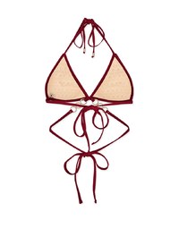 【PUSH UP】Metal Ring Embellished Single Tie Strap Push Up Bikini Top (Thick Padded)