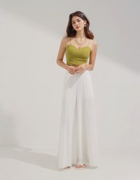 Thin Strap Sweetheart Neckline Crop Cami Top (With Padding)