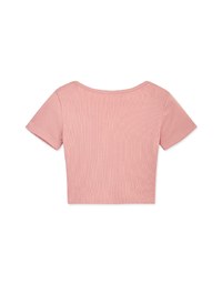 Low-Cut Crop Top With Small Kink