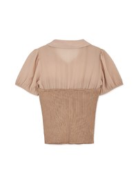Sweet Panelled Lapel Top