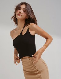 【Air 2.0】Zero-Wearing Comfortable Breasts One-Shoulder Gold Chain Bra Top