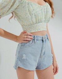 Elevated Casual Ripped Denim Jeans Shorts