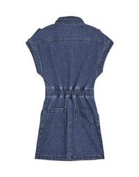 Voguish Denim Jeans Lapel Mini Dress
