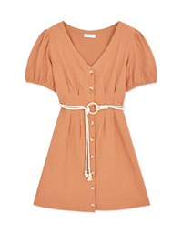 Minimal Classic Button Down Mini Dress (With Belt)