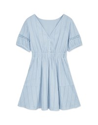 Boho-Chic Pattern Cinched Waist Mini Dress