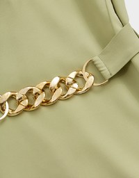 Sensual Gold Chain Thin Strap Dress
