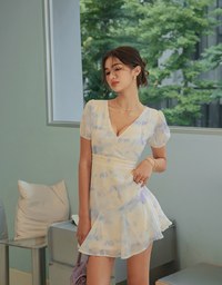 Celestial Tie-Dye Mini Dress