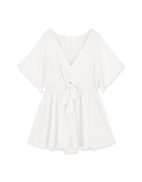 Tie-Front Chiffon Playsuit