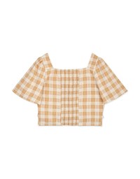 Whimsical Checkered Crop Top