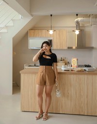 Casual Cooling High Waisted Pleated Short
