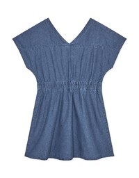 Modern Chic Short Sleeve Button Denim Jeans Dress