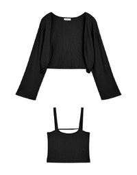 Elevated Detailing Cut Out Two Piece Crop Top