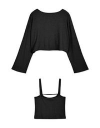 Elevated Detailing Cut Out Two Piece Crop Top