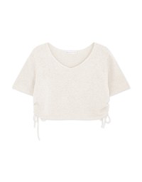 Refined Side-Drawstring Knit Top