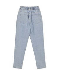 Double Button High Waisted Denim Jeans Slim Fit Pants