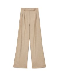 Side-button Detailed Pleated Suit Pants