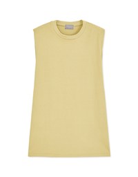 【Vacanza 】Simple Sleeveless Short Dress With Shoulder Pads