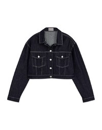 【Vacanza】Modern Chic Denim Jeans Crop Blazer Jacket